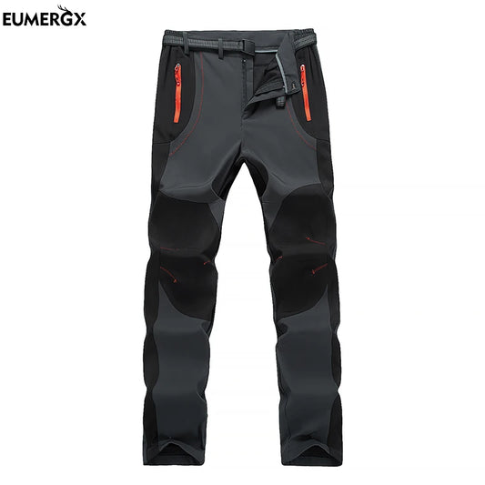 Pantaloni Invernali Da Uomo In Pile Per Trekking Impermeabili Caldi Da Campeggio All Aperto Soft Shell Antipioggia Antivento