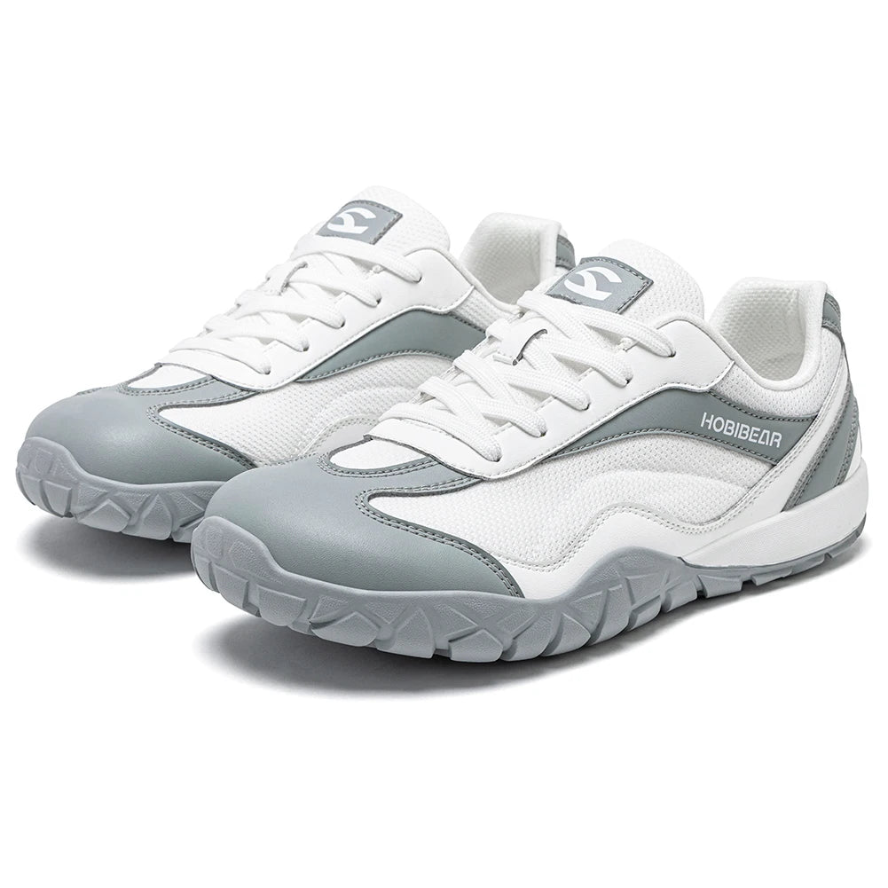 Hobibear Scarpe Da Trekking A Piedi Nudi Unisex Wide Fit Trail Running Scarpe Retrò In Pelle Artificiale Zero Drop