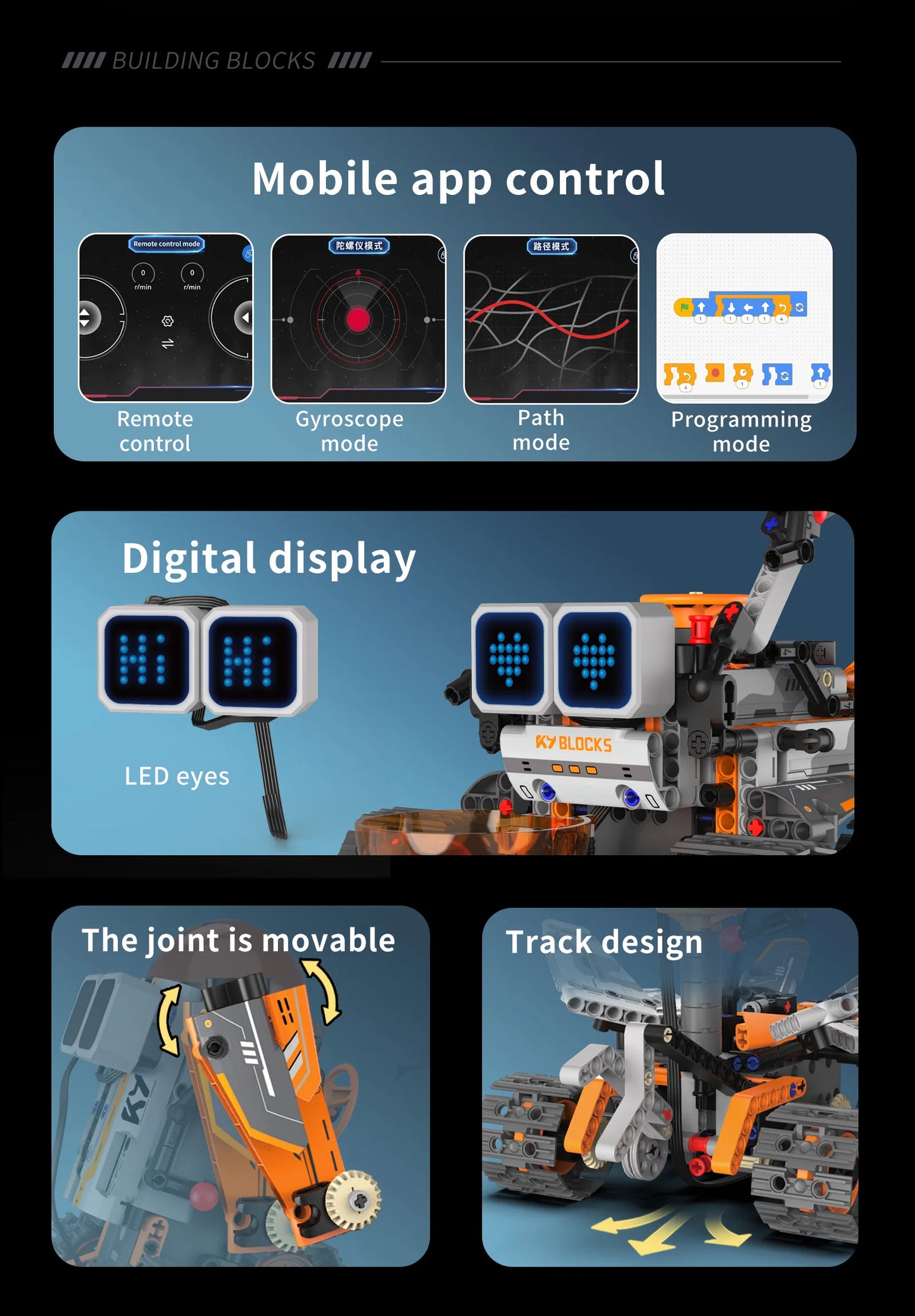 Robot Trasformabile 5 In 1 Con Display Digitale Telecomandato Per Bambini Regalo Ideale