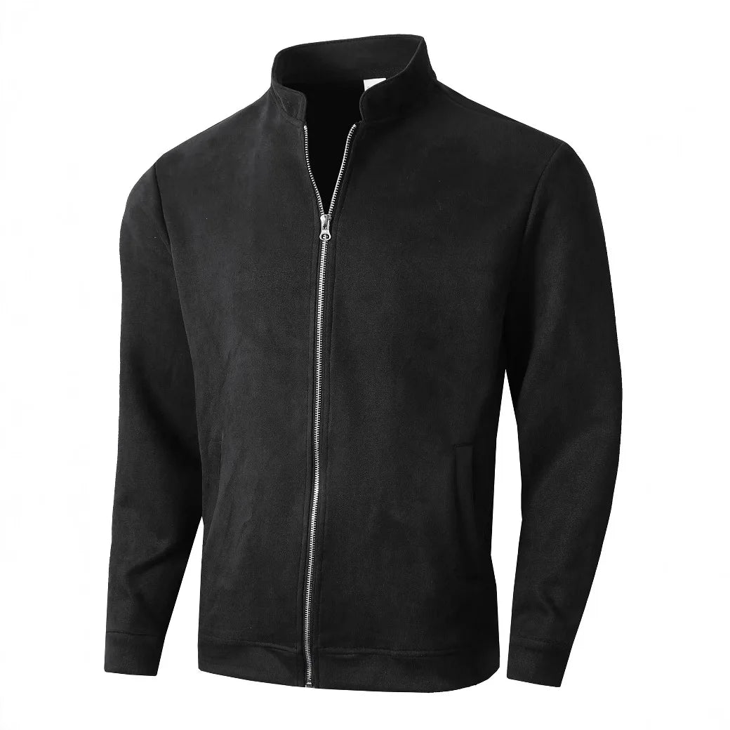 Giacca Uomo Slim Fit Colletto Coreano Autunno Inverno Casual Business Con Cerniera