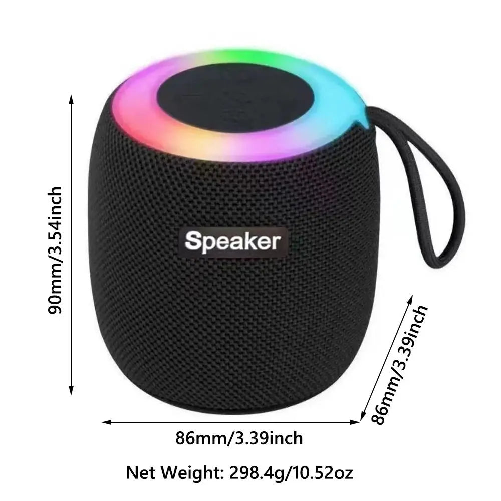 Altoparlante Bluetooth Portatile Con Luce RGB Mini Subwoofer Suono Stereo Senza Fili Per Campeggio Auto Casa