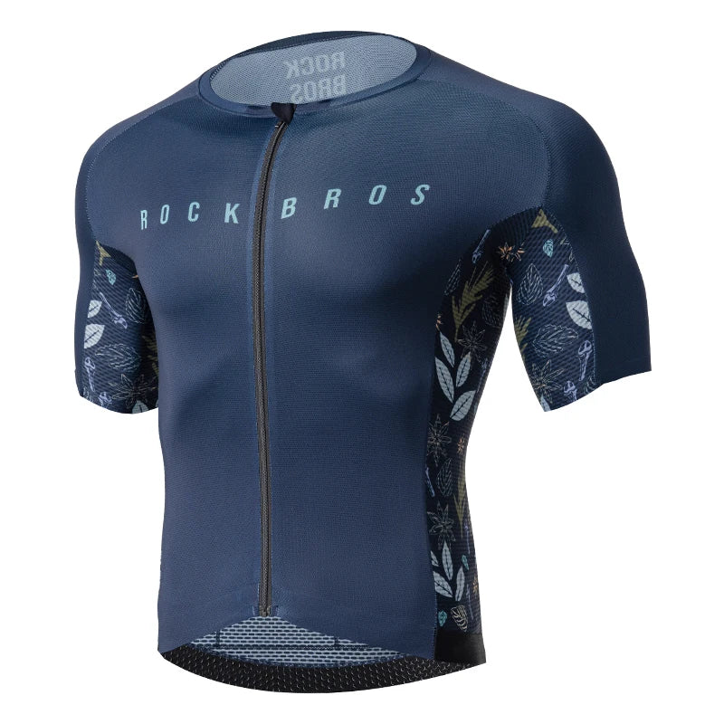 Maglia Da Ciclismo RockBros MTB Uomo Abbigliamento Estivo Traspirante Con Cerniera YKK Alta Qualità
