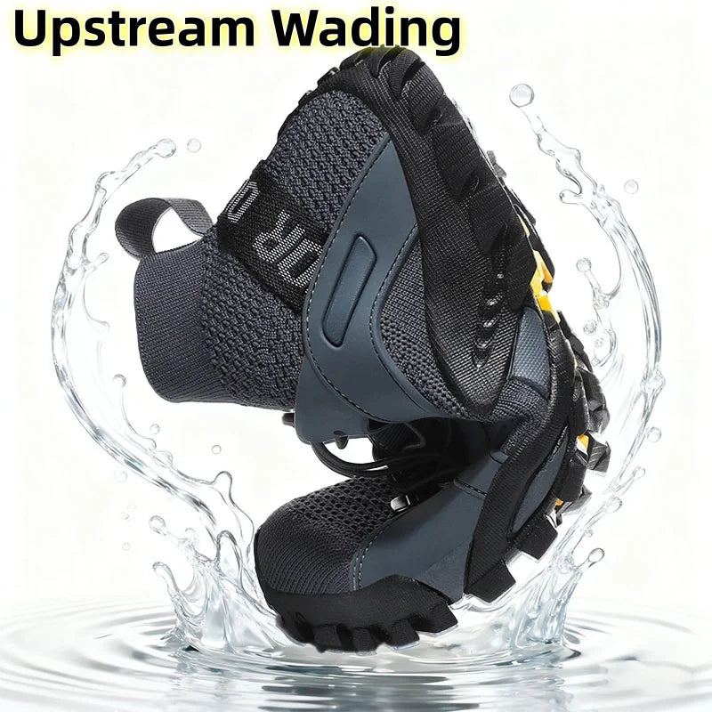Scarpe Da Acqua Alte Uomo Ad Asciugatura Rapida Traspiranti In Mesh Antiscivolo Per Trekking E Arrampicata Slip On