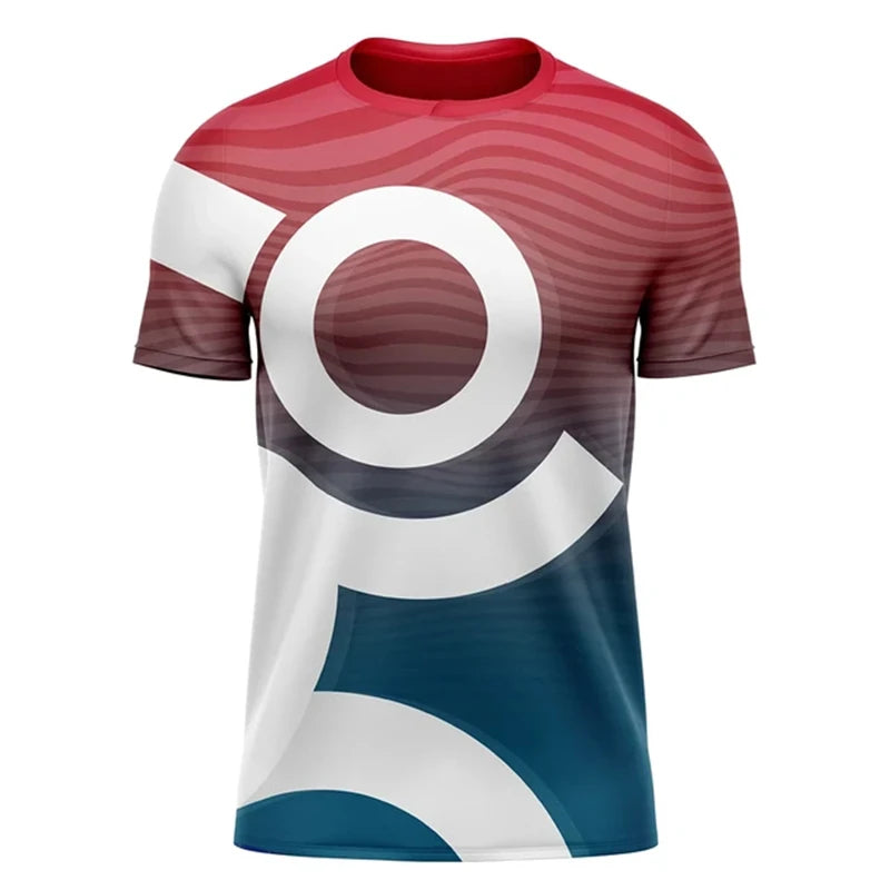 Maglietta Da Corsa Uomo Donna 3D Stampata Estate Casual Fitness All Aperto Girocollo T Shirt Sportiva