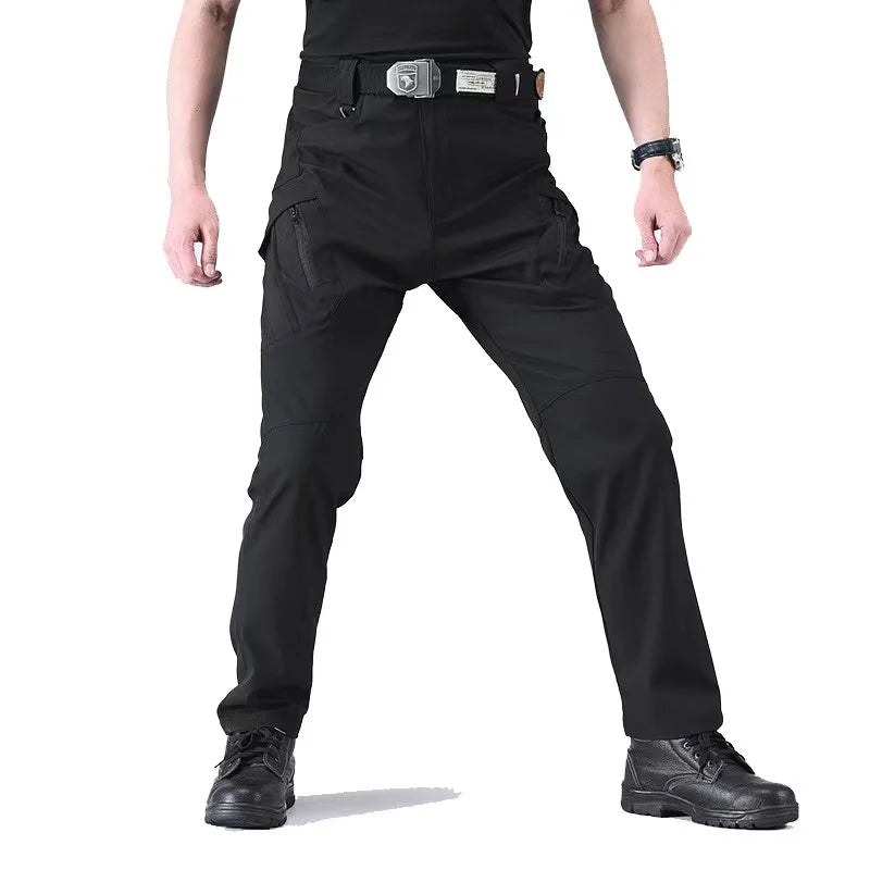 Pantaloni Uomo Softshell Cargo Elastico Per Escursionismo Trekking Arrampicata Campeggio Aperto Rapida Asciugatura 5XL