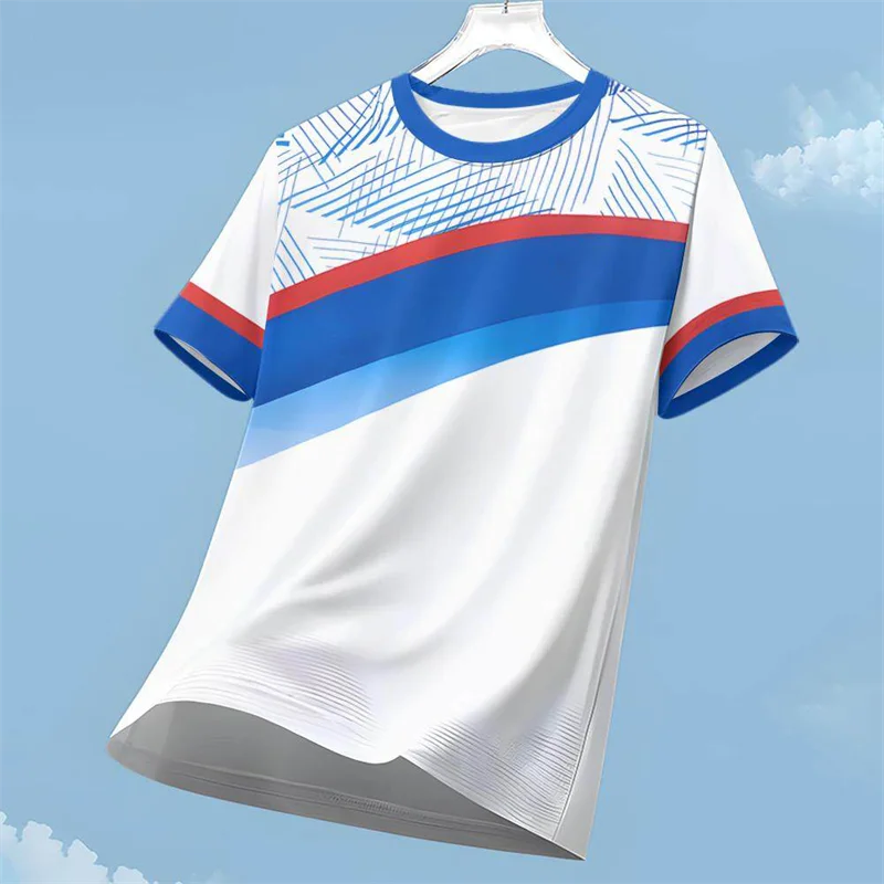 T-shirt da corsa da uomo T-shirt rinfrescante a maniche corte da esterno T-shirt da badminton traspirante ad asciugatura rapida Top fitness Abbigliamento da uomo