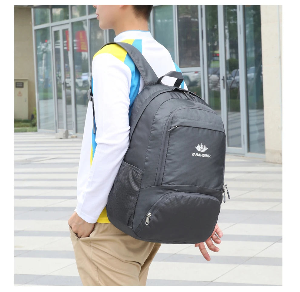 Zaino Pieghevole Da 23 Litri Ultraleggero Esterno Zaino Da Trekking Daypack Capienza Elevata Tessuto Idrorepellente