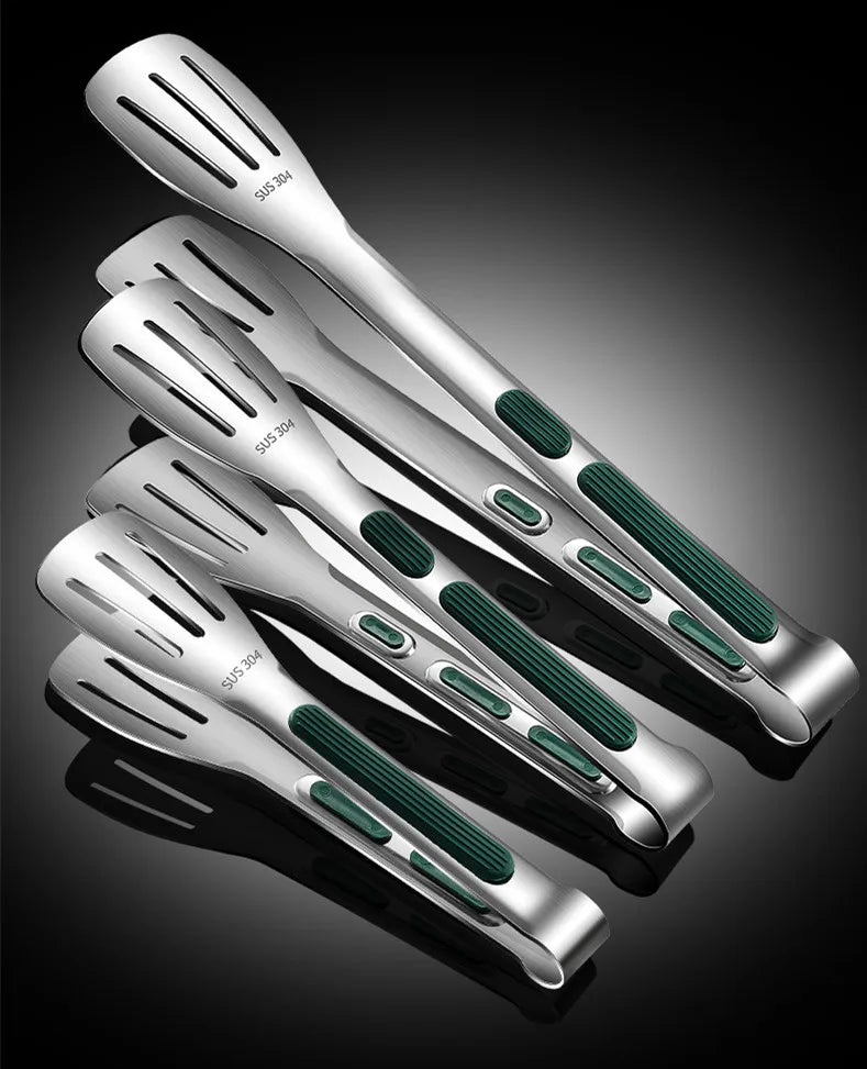 Pinza Per Alimenti In Acciaio Inox 304 Tre Misure Da 7 9 E 12 Pollici Impugnatura Antiscivolo In Silicone Per Barbecue