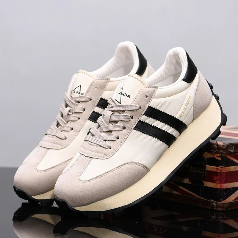 Scarpe Da Ginnastica Casual Uomo Donna Con Piattaforma Maggiorata Traspirante In Pelle Retro