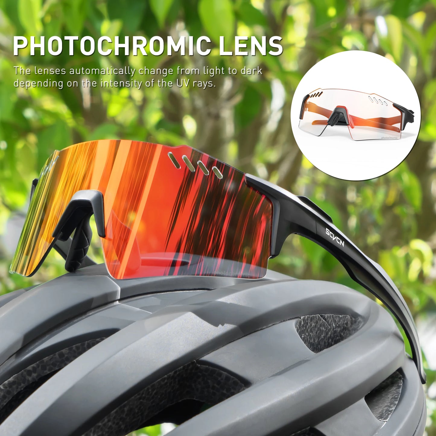 Occhiali Fotocromatici UV400 Per Ciclismo MTB Equitazione All Apertto Multisport Guida Golf Campeggio