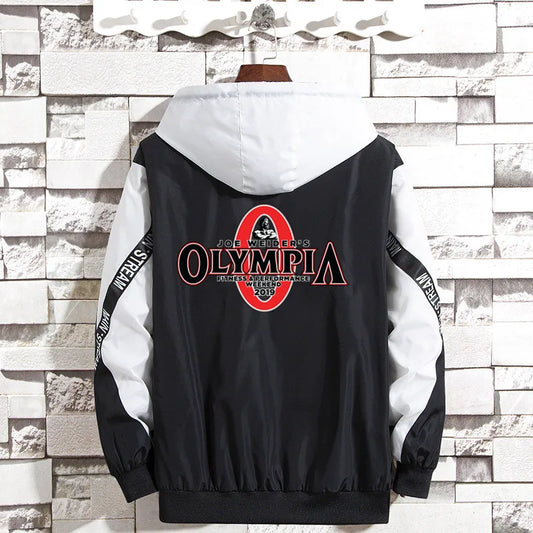 Giacche Uomo Donna Hip Hop Olympia Giacca A Vento Patchwork Con Cerniera All Aperto Harajuku Abbigliamento Maschile