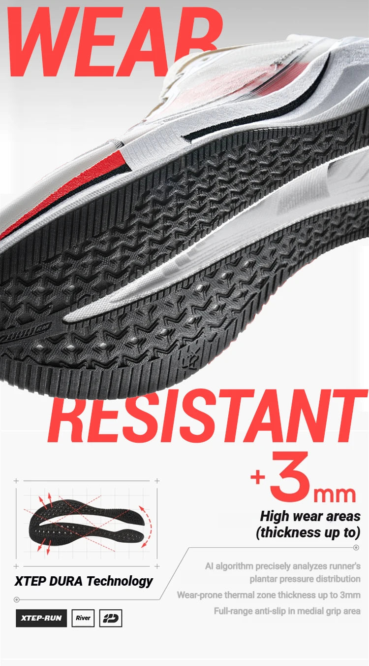 Xtep 2000 Km 5.0 Scarpe Da Corsa Morbide Scarpe Da Ginnastica Universali Resistenti All Usura Leggere Durevoli