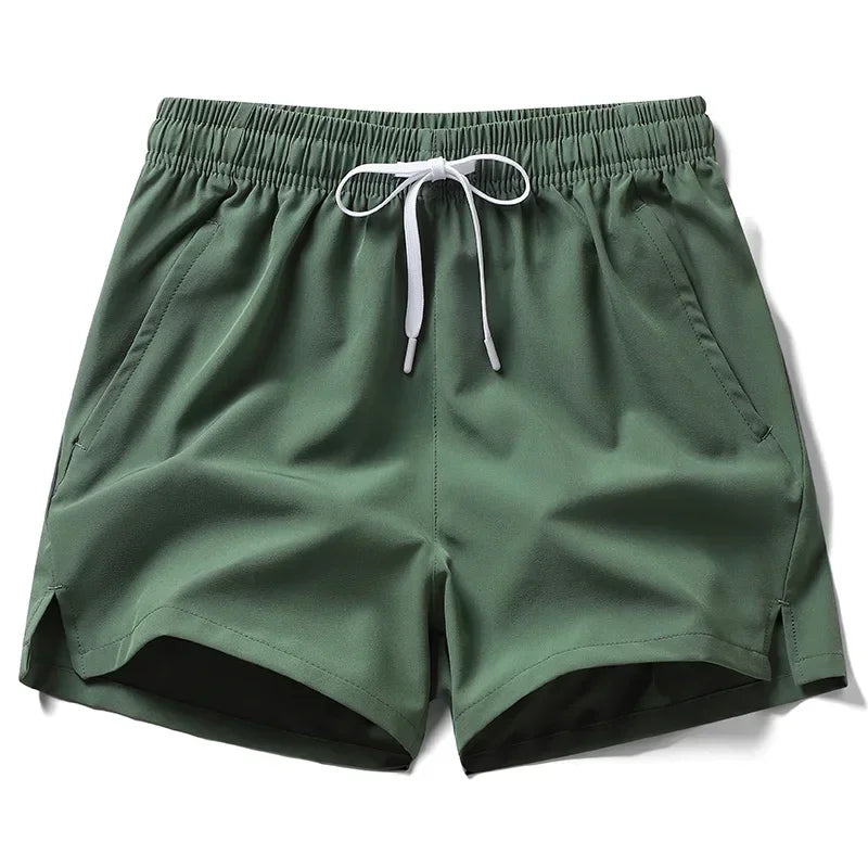 Pantaloni Sportivi Leggeri Da Uomo Con Tasche Pantaloncini Corti Estivi Da Fitness In Tinta Unita Per Jogging E Spiaggia