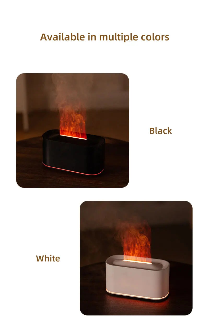 Diffusore Di Aromaterapia Con Effetto Fiamma E Nebbia Fredda Umidificatore Silenzioso Per Casa E Camera Da Letto