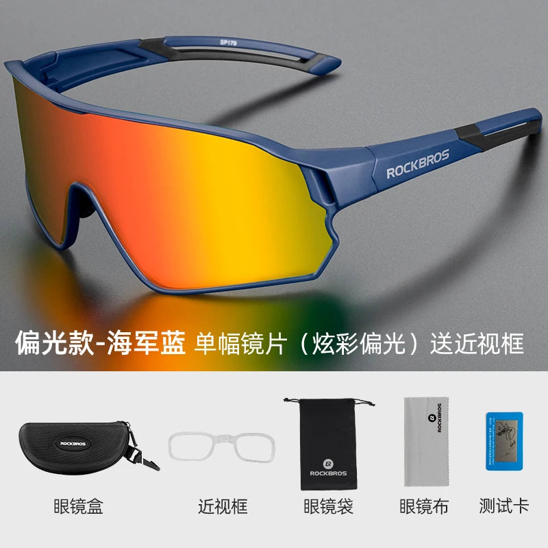 Rockbros Occhiali Da Ciclismo Polarizzati UV400 Unisex Leggeri Per MTB Road Bike Attrezzatura Sportiva