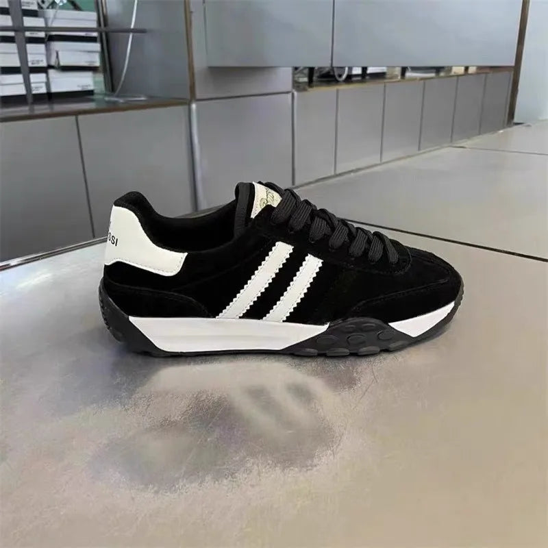 Sneakers Casual Uomo Designer Retro Scarpe Da Corsa In Microfibra Tessuto Pelle Traspirante Con Plateau Interno