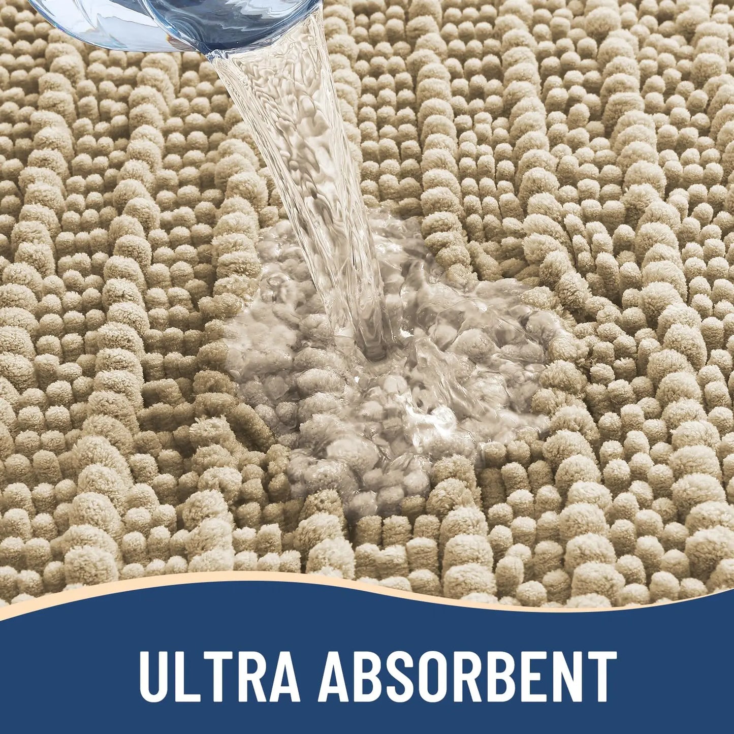 Kitinjoy Tappetino Da Bagno Lusso Assorbente Morbido E Spesso In Peluche Antiscivolo Grande Per Doccia