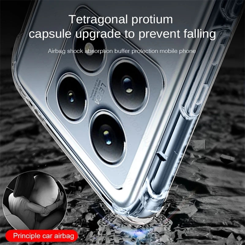 Custodia Trasparente Slim In TPU Per Xiaomi 14T E 15T Pro 5G Protezione Antigraffio Leggera Con Bumper In Silicone