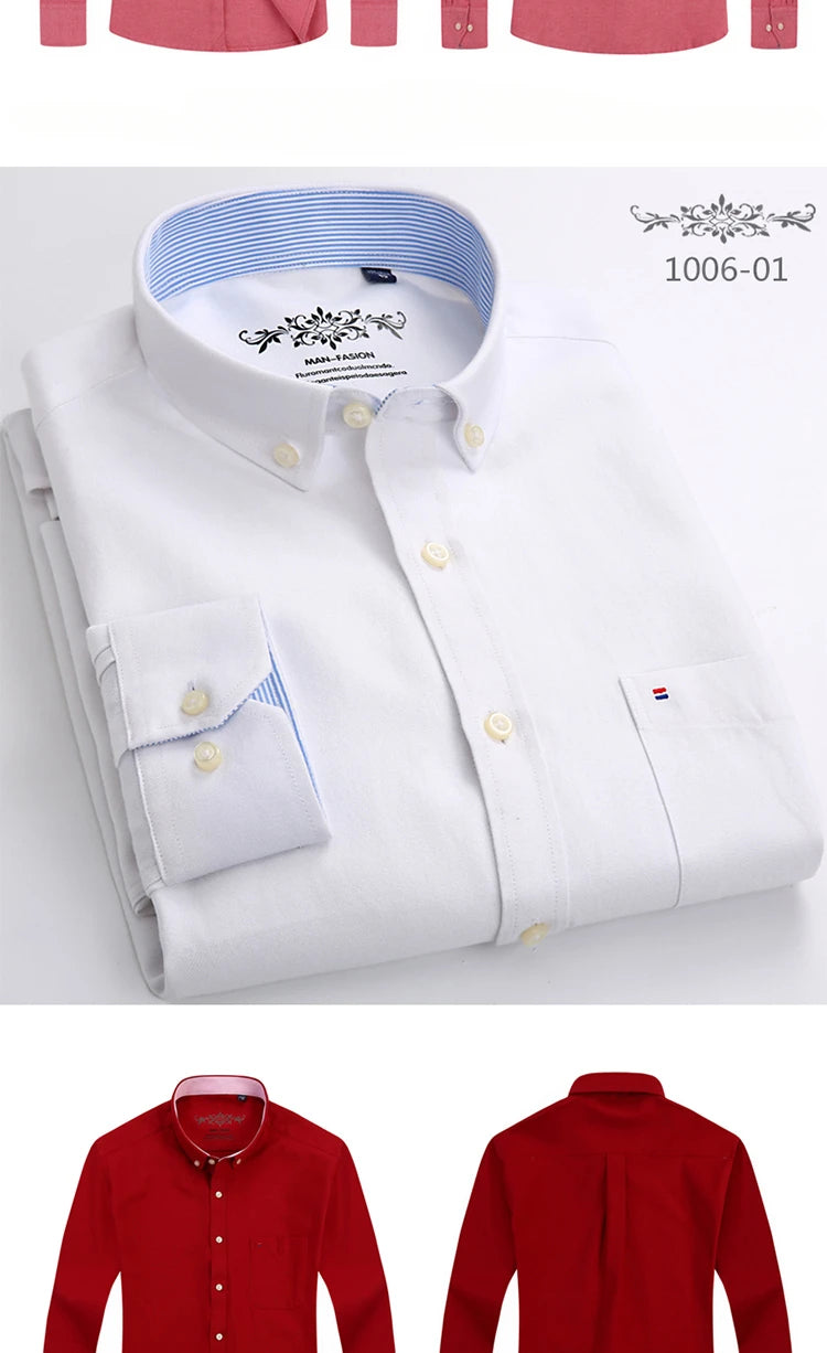 Novità Camicia Da Uomo Slim Fit Maniche Lunghe Formale Con Tasca Singola In Morbido Cotone Scozzese Per Ufficio