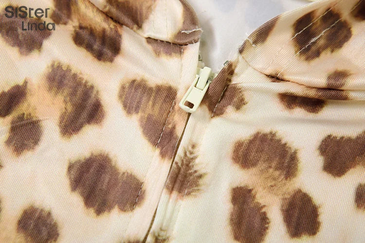 Sisterlinda Junior Tuta Alla Caviglia Leopardo Con Pantaloni Svasati High Street K24S50103