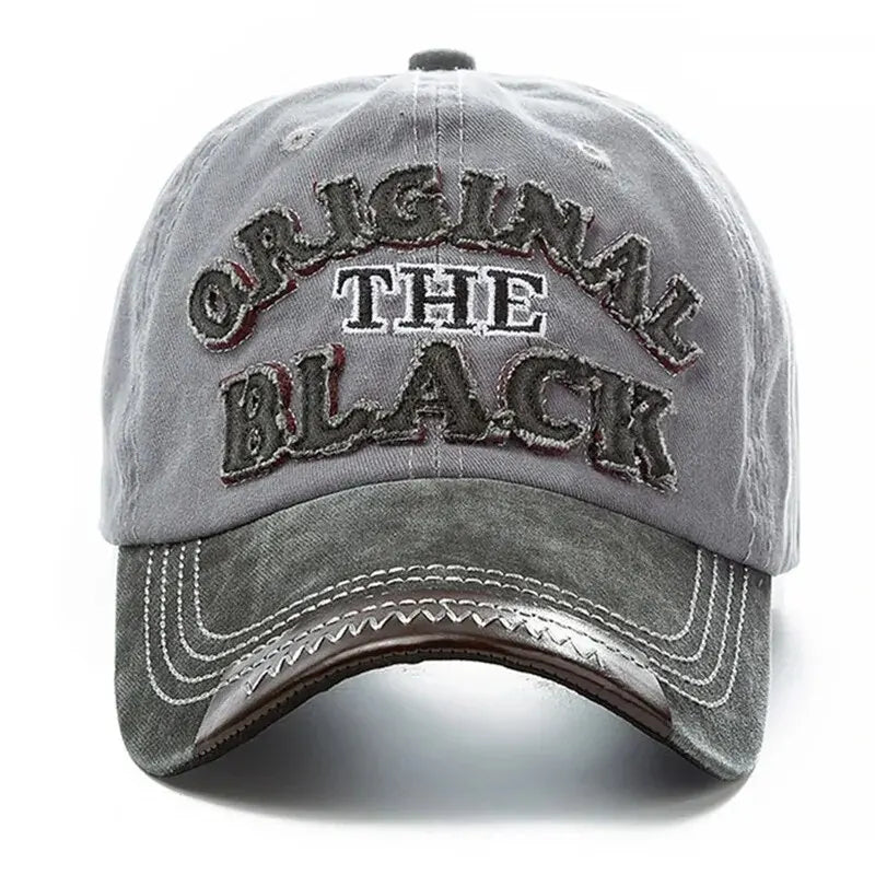 Berretto Da Baseball Vintage Unisex Cotone Lavato Ricamo Lettera Nera Berretto Casual Da Esterno