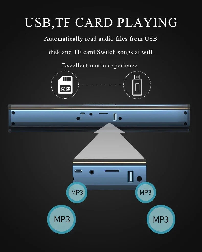 Barra Audio Portatile Potente Altoparlante Bluetooth Senza Fili Surround Stereo Per TV Subwoofer Radio FM Caixa De Som
