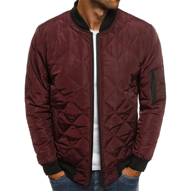 Giacca Invernale Da Uomo Leggera Con Colletto Da Baseball In Rete Pressata Stile Vintage Volo Casual Manica Lunga