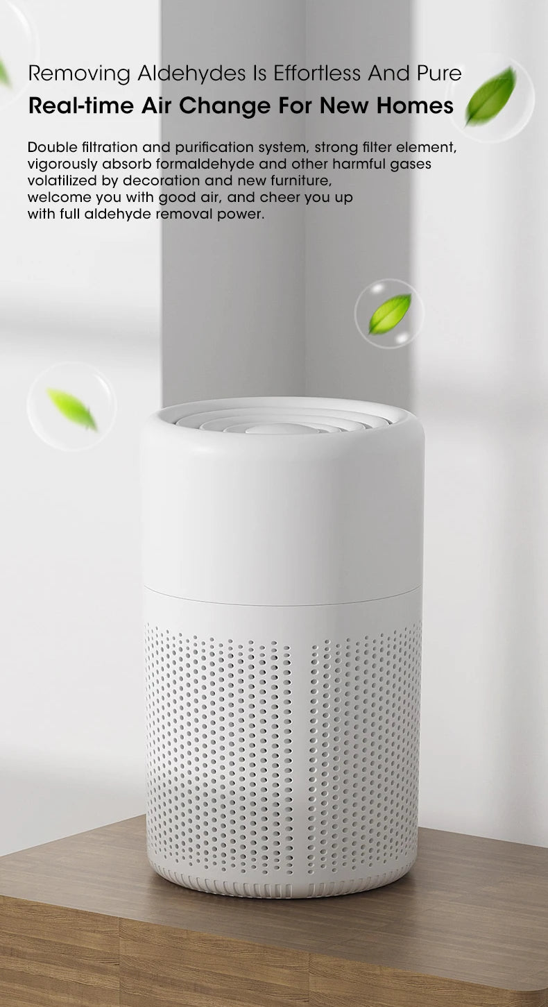 Mini Purificatore D'Aria Da Tavolo Solare Portatile Con Filtro HEPA Deodorante Per Ambienti Rimozione Odori