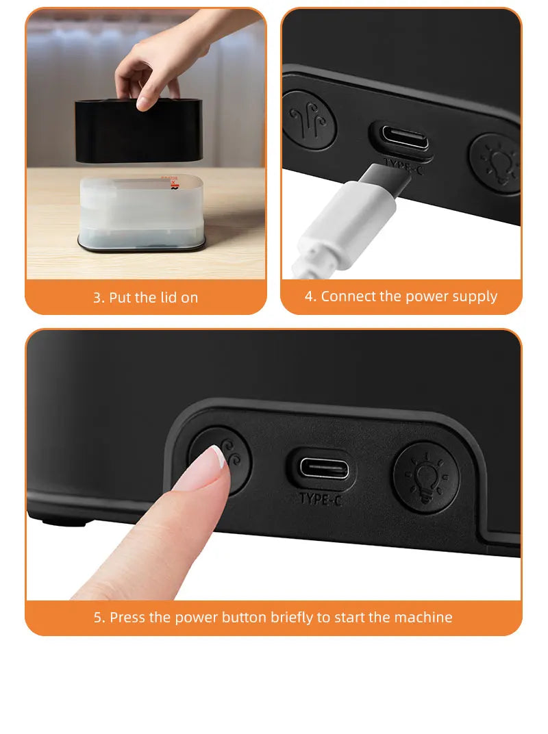 Diffusore Di Aromaterapia Con Effetto Fiamma E Nebbia Fredda Umidificatore Silenzioso Per Casa E Camera Da Letto