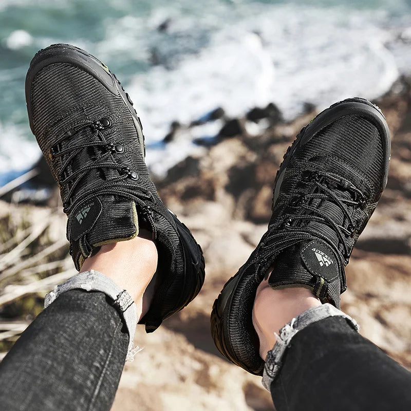 Scarpe Trekking Uomo Antiscivolo Traspiranti Esterno Resistente Agli Spruzzi Arrampicata Sneaker Montagna Turismo