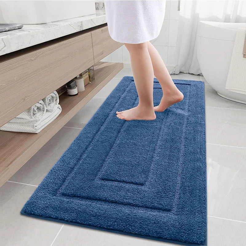 Homaxy Tappetino Da Bagno In Velluto A Doppio Telaio Antiscivolo Per Interni Assorbe Acqua E Trappola Sporco Comodo