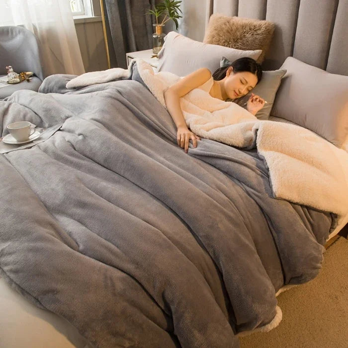 Coperta Riscaldata In Lana Portatile Doppia Faccia Antipilling Queen Letto Invernale Per Campeggio