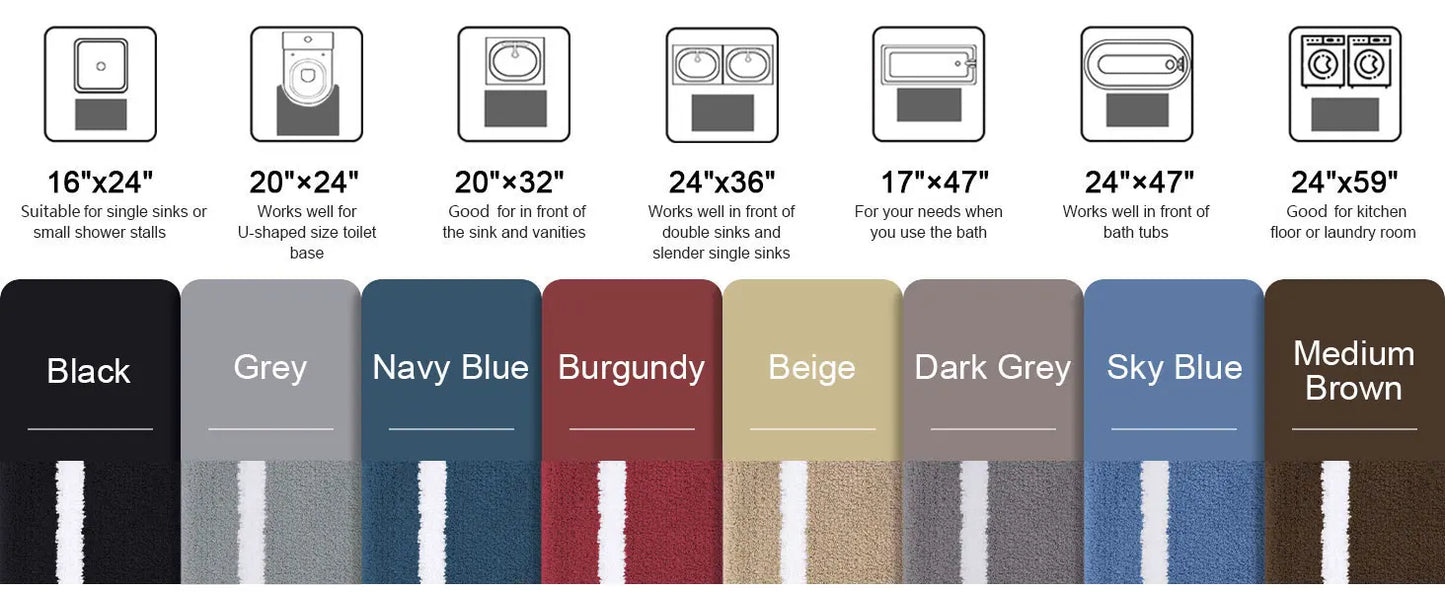 Olanly Tappeti da Bagno Grandi Antiscivolo Lavabili in Lavatrice Peluche Assorbenti Decorazione Pavimento