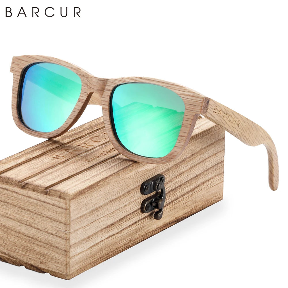 Occhiali da Sole in Legno Naturale Unisex Polarizzati Vintage Oculos de Sol con Protezione UV