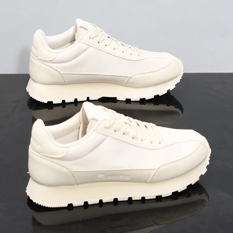 Scarpe Da Ginnastica Casual Uomo Donna Con Piattaforma Maggiorata Traspirante In Pelle Retro