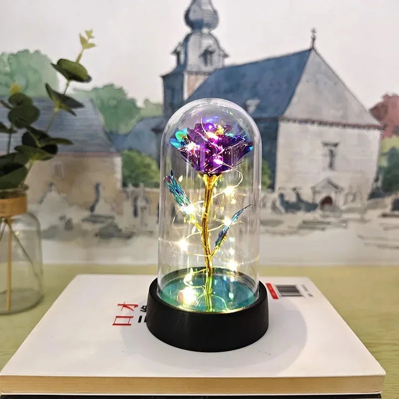Rosa Artificiale LED Eterna Regalo Di San Valentino Per Fidanzata Rosa Eterna Decorazioni Nozze Regali Natale