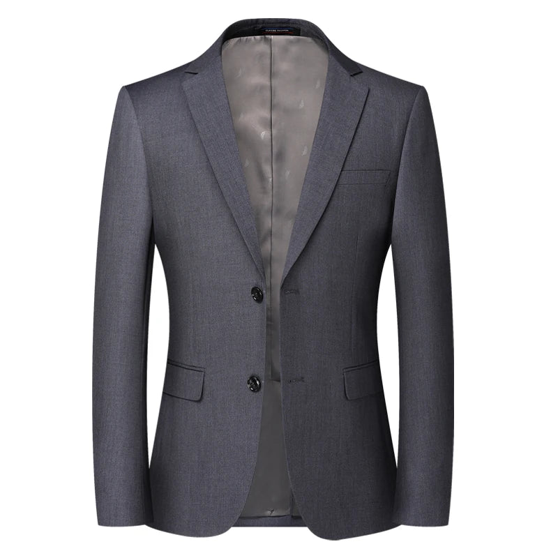 Blazer Da Uomo Tinta Unita In Stile Britannico Per Lavoro Professionale E Cerimonie Eleganti