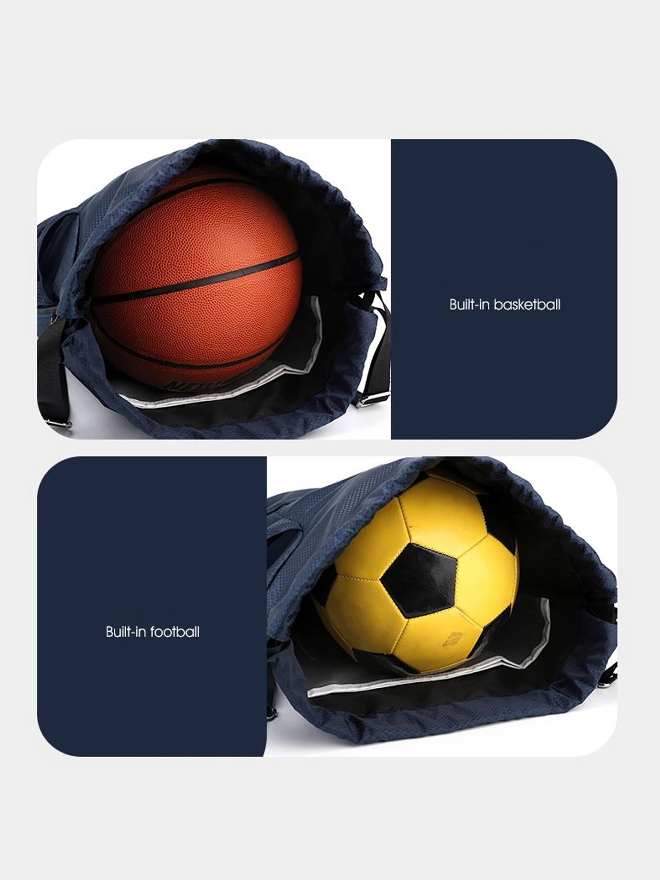 Borsa Da Sportiva Per Basket E Nuoto Con Compartimento Asciutto E Bagnato Da 20 A 35 Litri Per Allenamento