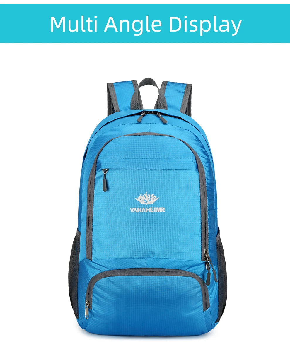 Zaino Pieghevole Da 23 Litri Ultraleggero Esterno Zaino Da Trekking Daypack Capienza Elevata Tessuto Idrorepellente