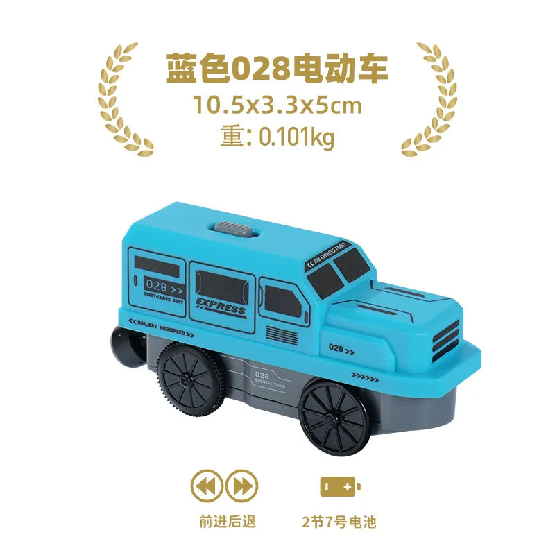 Set Trenini Elettrici Per Ferrovia In Legno Pista Del Treno Regalo Di Natale Per Bambini