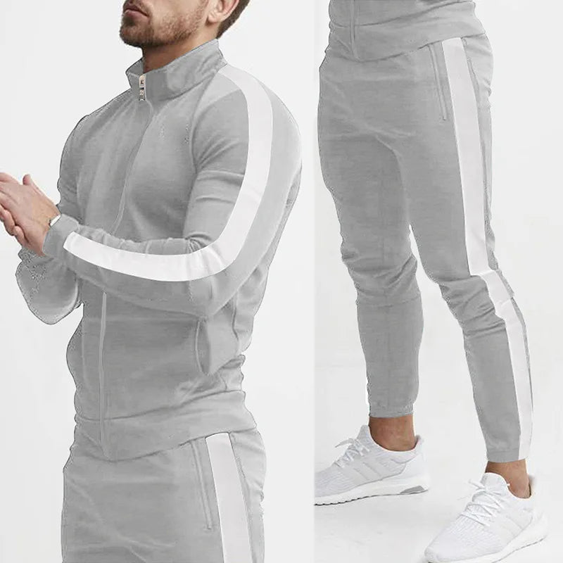 Tuta Sportiva Uomo Casual Autunno Inverno Colori Dell Abbigliamento Maschile Moderno