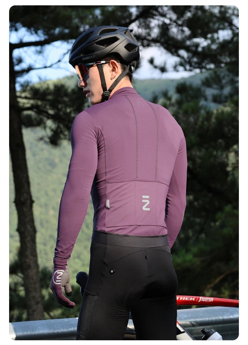 Maglia Uomo Maniche Lunghe in Pile Termico Inbike 2025 per MTB Autunno Inverno Abbigliamento Ciclismo