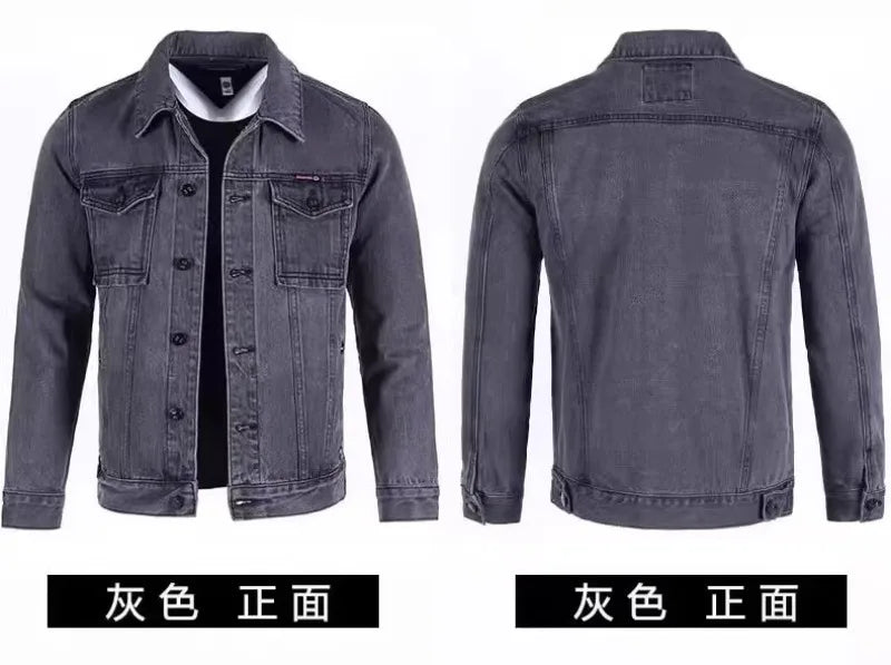 Unitim Giacca Da Lavoro In Denim Pesante Stile Americano Da Uomo Con Bottoni Retrò Streetwear Cowboy