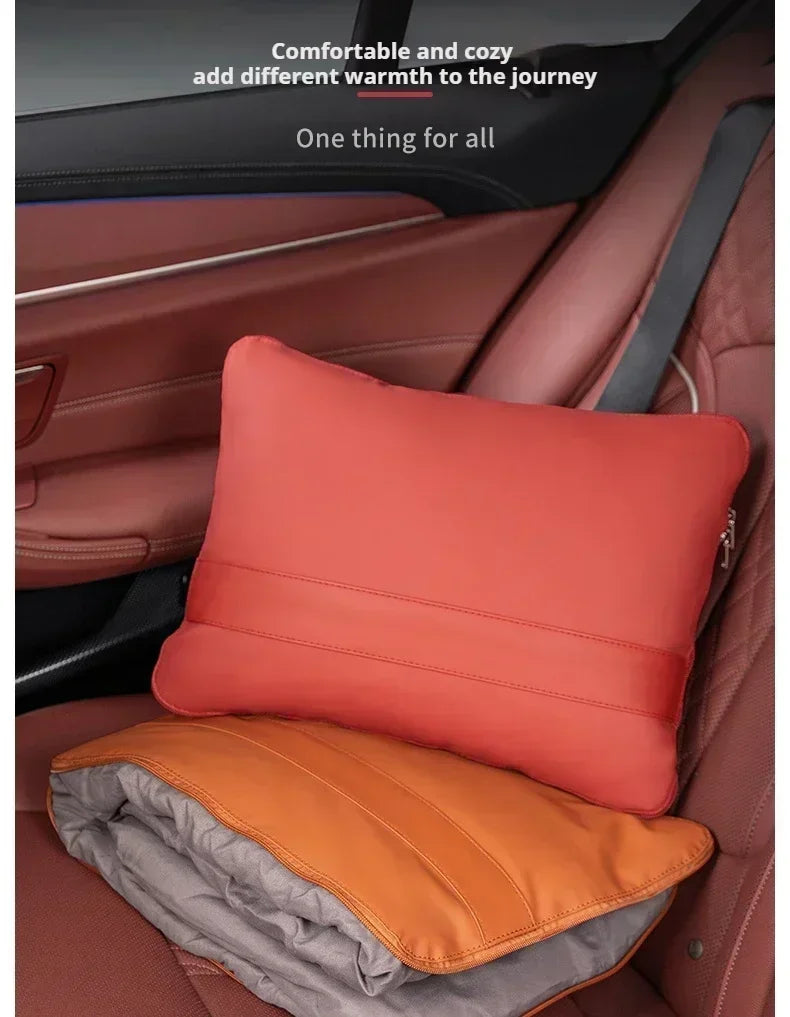 Cuscino Lombare Pieghevole Multifunzionale Per Auto Con Cuscino Trapuntato E Coperta Interna