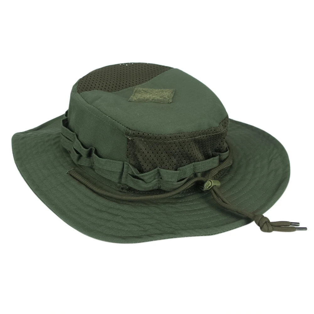 Cappello Boonie Camouflage Protezione Solare Traspirante Antivento Uomo Per Escursionismo Pesca Caccia