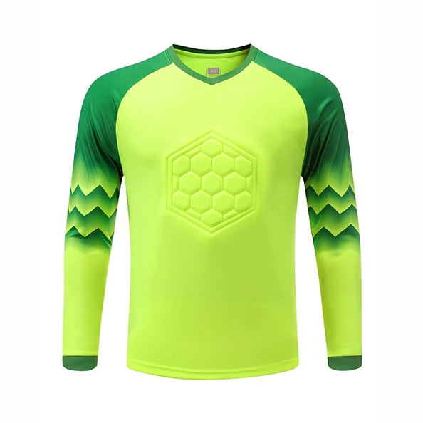 2023 uomo bambino portiere di calcio uniforme spugna protettiva manica lunga allenamento di calcio portiere top maglia da calcio pantaloni personalizzati