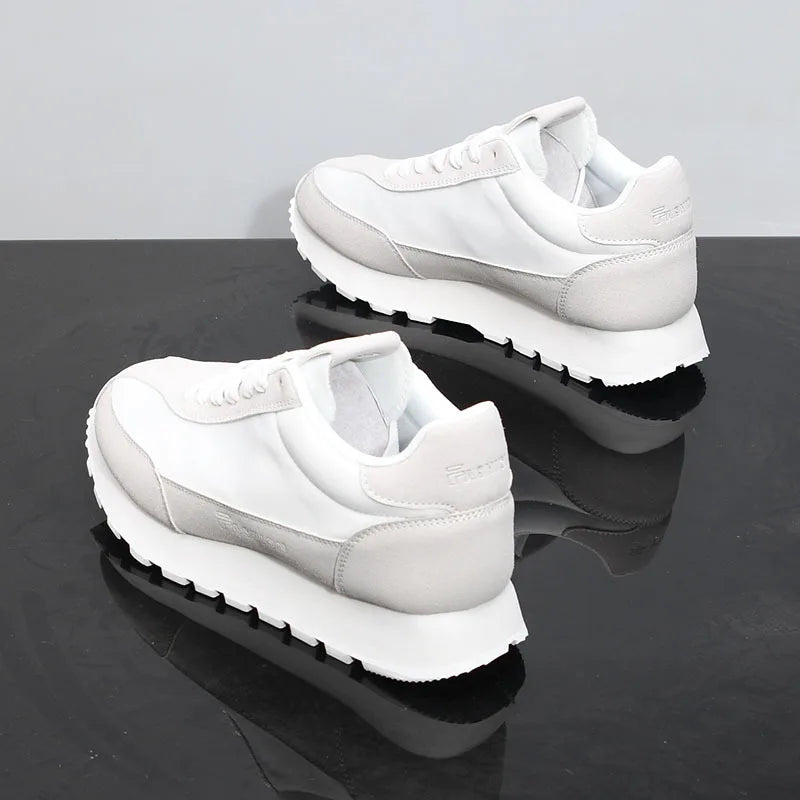Scarpe Da Ginnastica Casual Uomo Donna Con Piattaforma Maggiorata Traspirante In Pelle Retro