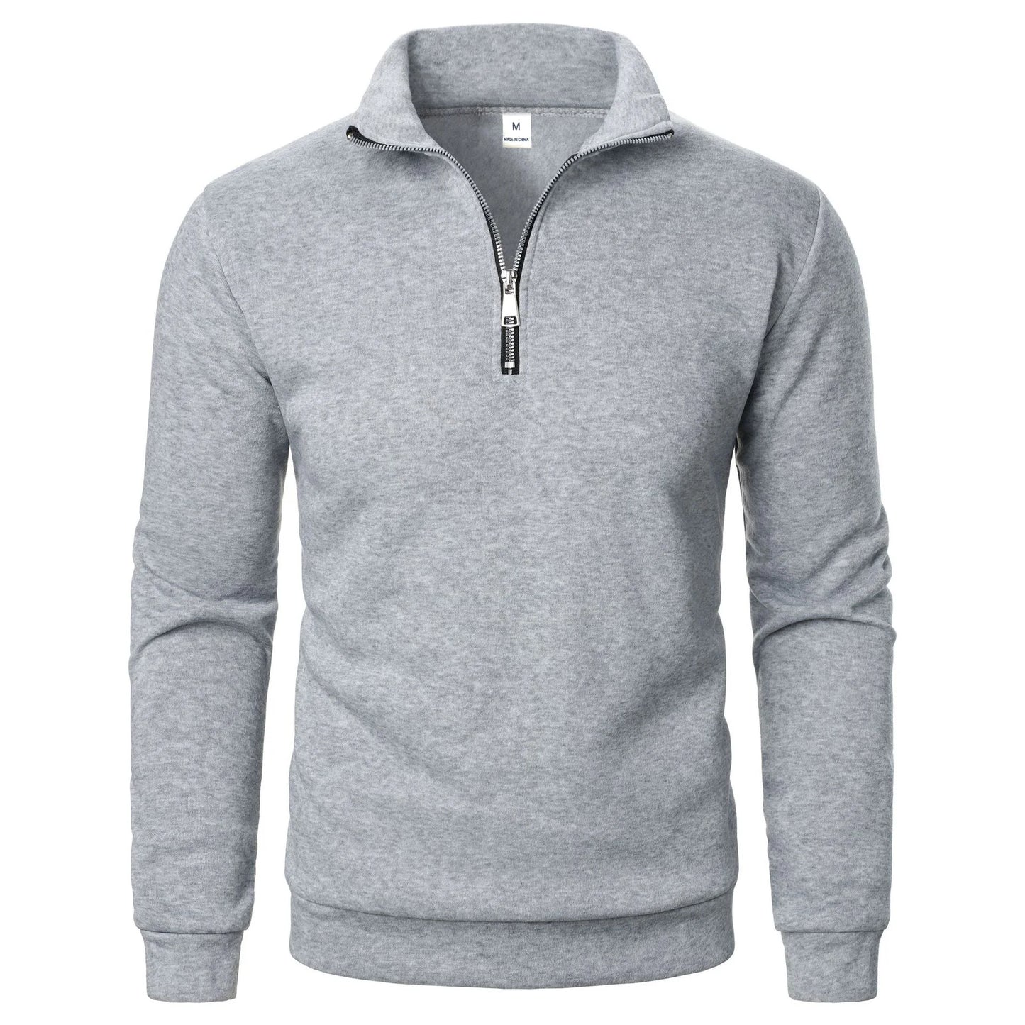 Felpa Con Cappuccio Oversize Da Uomo In Pile Con Mezza Cerniera E Colletto Rialzato Per Primavera E Autunno