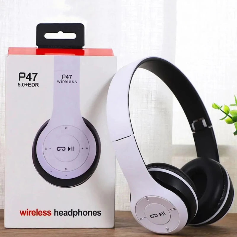 Cuffie Bluetooth 5.0 Pieghevoli Stereo Wireless Universali Per Sport E Gaming Con Controllo Volume E Cancellazione Attiva Del Rumore