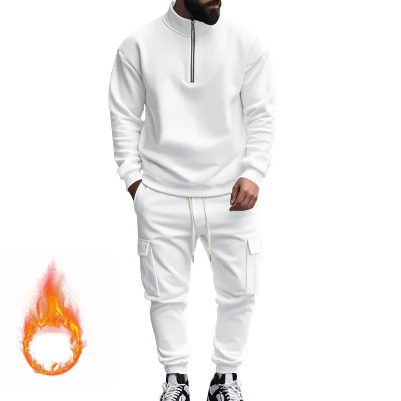 Pantaloni Sportivi Con Cerniera Calda In Velluto Da Uomo Casual Autunno Inverno 2024